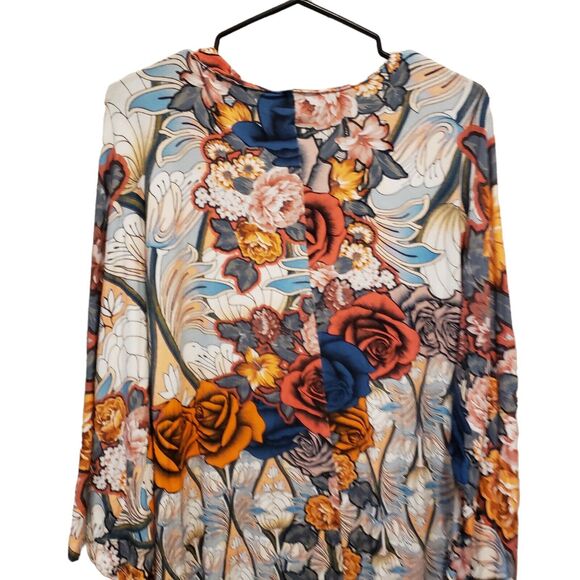 ASOS DESIGN Red Mini Dress Mixed Floral Print Lace Blouson Sleeve Womens Size 14 - Picture 6 of 11